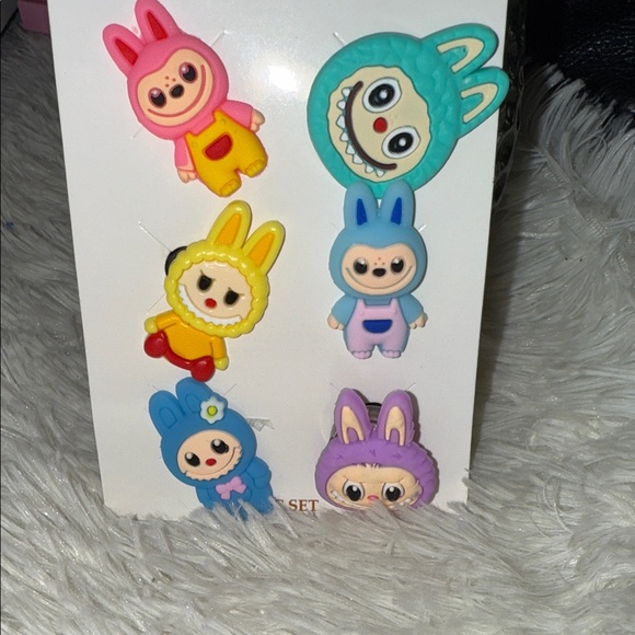 LABUBU Other - Labubu Shoe Charm Set of 6 pcs